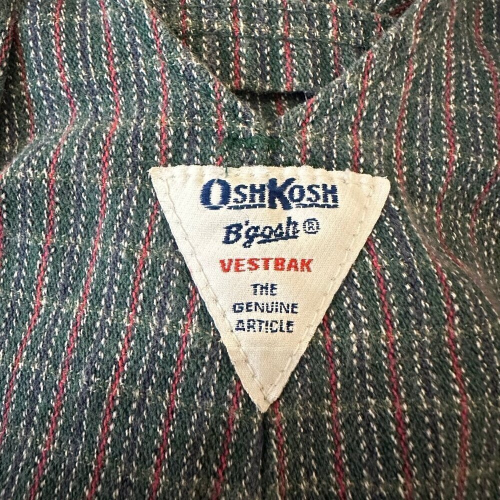 Vintage Oshkosh plaid overalls paper tag - Picture 5 of 6